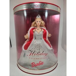 Mattel Holiday Celebration 2001 Barbie Doll - 50304 Some Box Damage